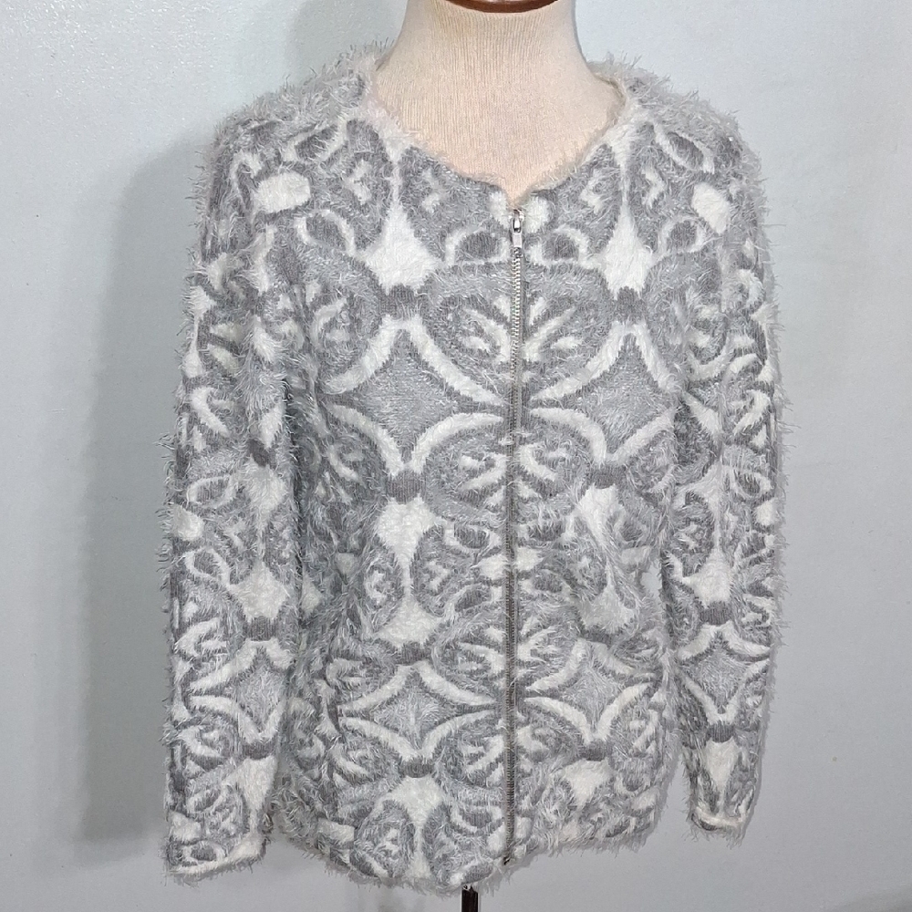 The Limited /Gray and White Cardigan Jacket - W Sz Xs
